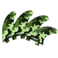 3DFins - Quad Green Camo (FCS1) - Medium