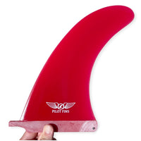 Pilot Fins - 10" Classic Longboard Fin - Red