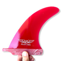 Pilot Fins 6.5" Classic Longboard Fin - Red