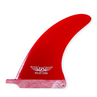 Pilot Fins  7.5" Classic Longboard Fin - Red