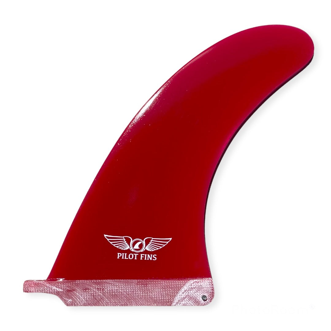 Pilot Fins 9" Classic Longboard Fin Red Wetfins