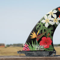 Pilot Fins - 7.5" Classic Longboard Fin - Floral Print