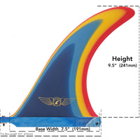Pilot Fins - 9.5" Hercules - Multi Colour (Matte Finish)