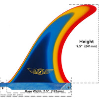 Pilot Fins - 9.5" Hercules - Multi Colour