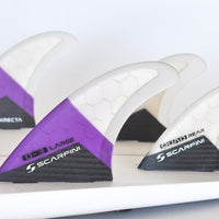 Scarfini Fins - D3-Quad (FCS) - Purple - Large
