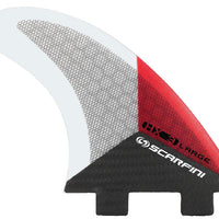 Scarfini Fins - HX3 (FCS) Red - Medium/Large