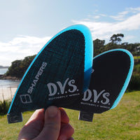 Shapers Fins - DVS Quad Butterfly Wings (FCS) Blue