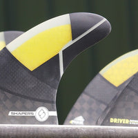 Shapers Fins - Driver Tri-Quad-5 Fin (FCS) - Yellow - S/M/L