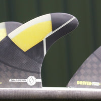 Shapers Fins - Driver Tri-Quad-5 Fin (FCS) - Yellow - S/M/L