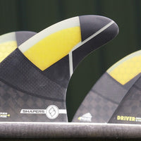 Shapers Fins - Driver Tri-Quad-5 Fin (FCS) - Yellow - S/M/L