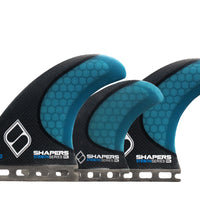 Shapers Fins - MG5 Tri-Quad-5 Fin (Futures) - Blue - Medium/Large