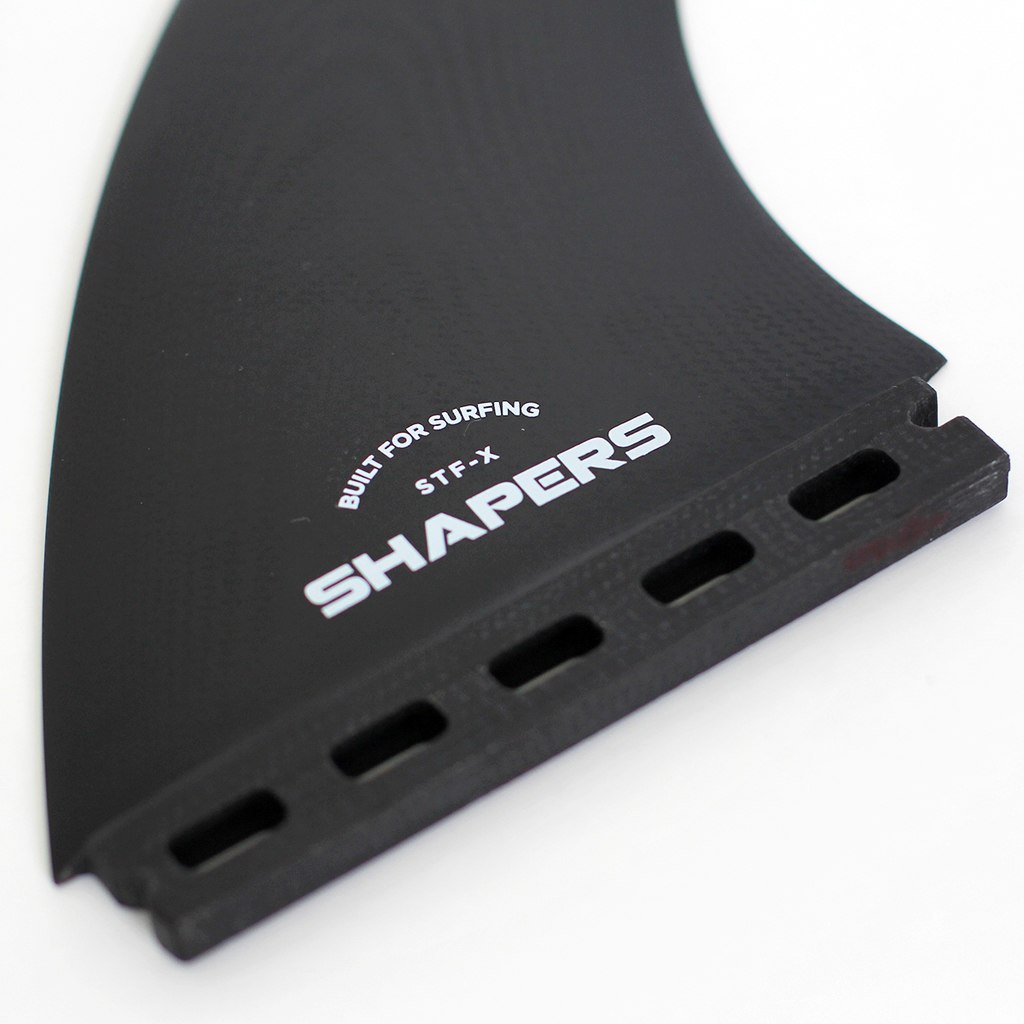 Ailerons De Surf STFX Twin Fins + Trailer Par Shapers Fins - Verre Noir, Single Tab, Neufs