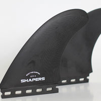 Shapers Fins - STFX Twin Fins +Trailer (Futures) - Black Glass