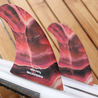 Shapers Fins - AP 5.79" (FCS 1) Asher Pacey Twin Fins + Trailer - Agate - Limited Edition