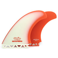 Shapers Fins - AP 5.79" (Futures) Asher Pacey Twin Fins + Trailer - Orange