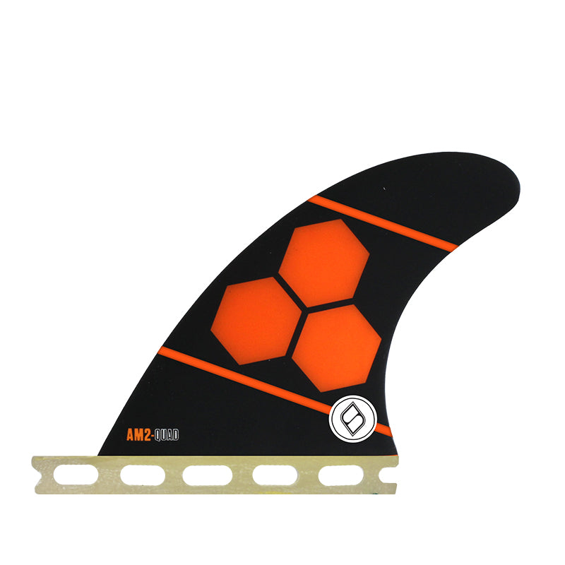 Shapers Fins - AM2 Quad Rears (Future) - Orange - Large