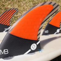 Shapers Fins - MB (FCS) Matt Banting - Orange - Small