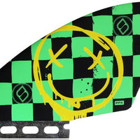 Shapers Fins - Twin Fish Keels (Future) - Green Checker