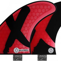 Shapers Fins - S6 (FCS) - Red/Black - Medium/Large