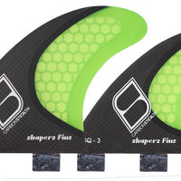 Shapers Fins - SQ3 Quad (FCS) - Green - Small