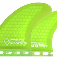 Shapers Fins - SQ3 Quad (Futures) - Neon Yellow - Small