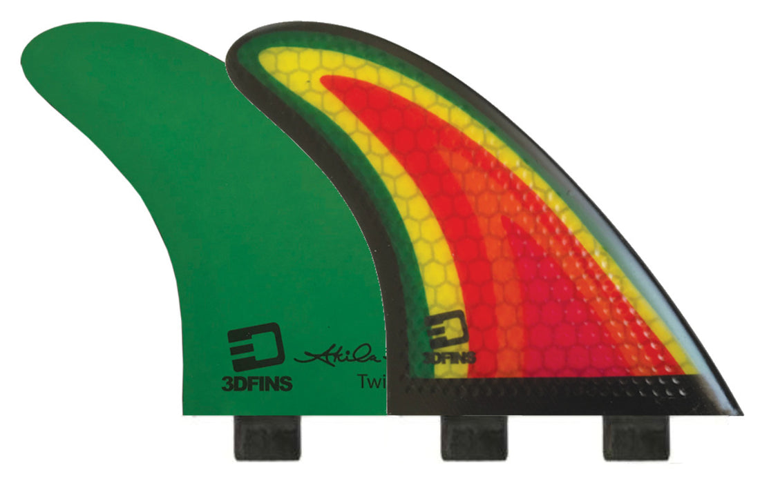 3DFins - Akila Aipa Foilz Twin Fins - (FCS 1)
