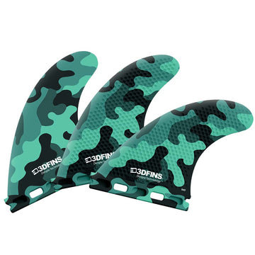 3DFins - Teal Camo (Futures) - Medium