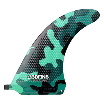 3DFins - 7" Longboard - Teal Camo