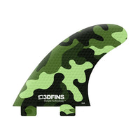 3DFins - Quad Green Camo (FCS1) - Medium