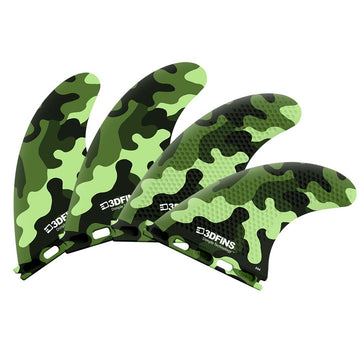 3DFins - Quad Green Camo (Futures) - Medium