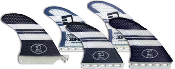 3DFins - Giorgio Gomez (Future) 5 Fin Set (2+1 and Quad) - Black Stripe