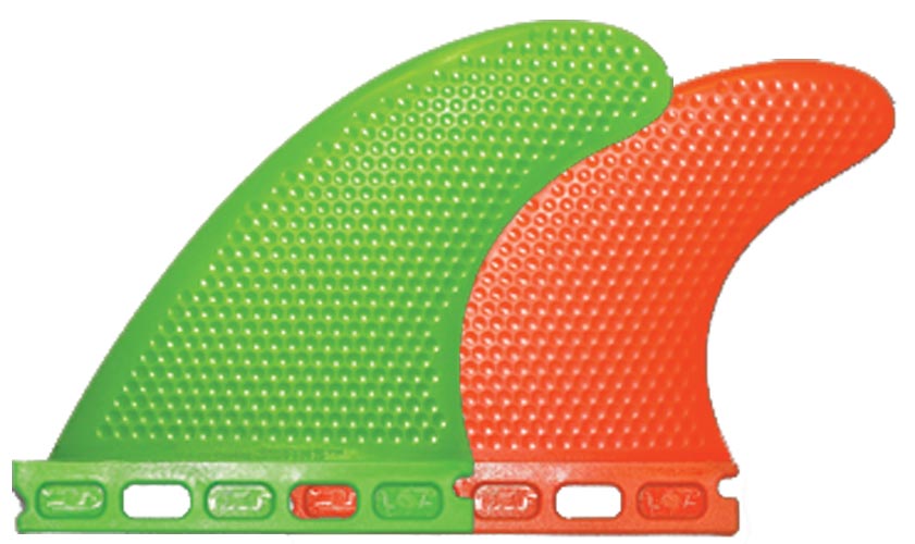 3DFins - XCS Quad Lite (Future) - Medium - Green/Orange