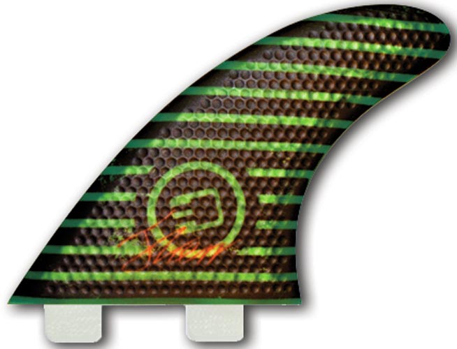 3DFins - 7.0 XDS (FCS) - Large - Green Stripe