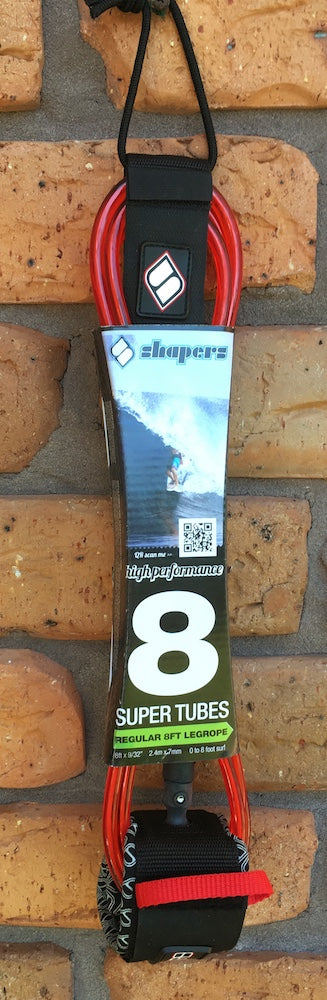 Shapers Legropes - 8ft Super Tubes - Red