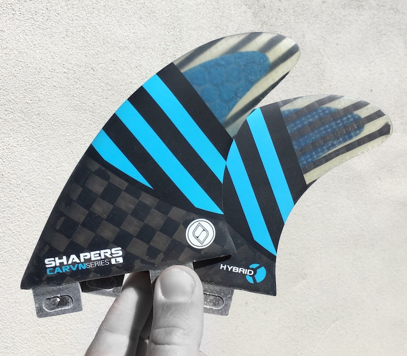 Shapers Fins - CARVN Quad Rears (FCS) - Blue - Large