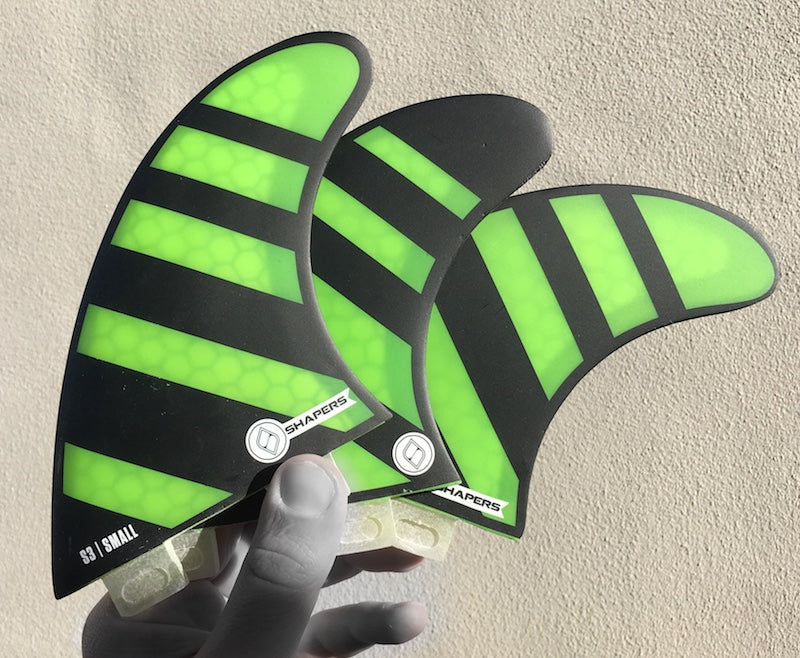 Shapers Fins - S3 (FCS) - Green - Small