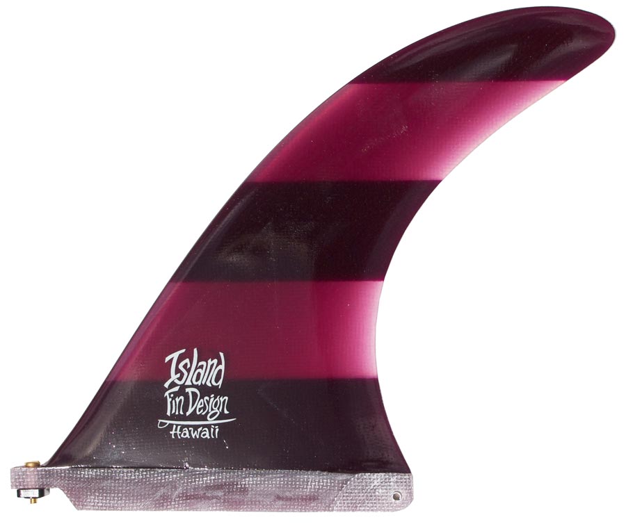 Island Fin Design - 8.5" Barracuda - Purple Stripe