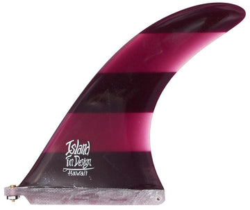 Island Fin Design - 8.5" Barracuda - Purple Stripe