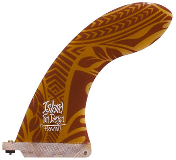 Island Fin Design - 8" Fatboy - Aloha Print - Orange
