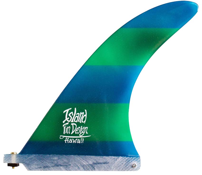 Island Fin Design - 8" H1 Freeway - Blue-Green Stripe