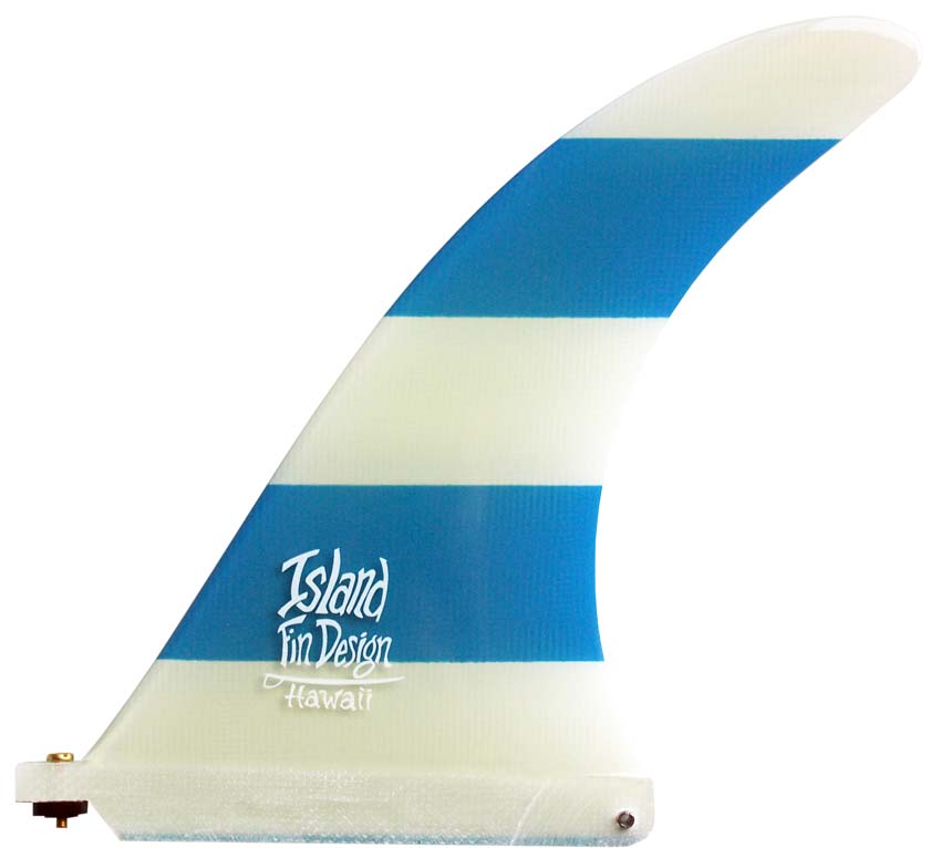 Island Fin Design - 7" H1 Freeway - Blue-White Stripe