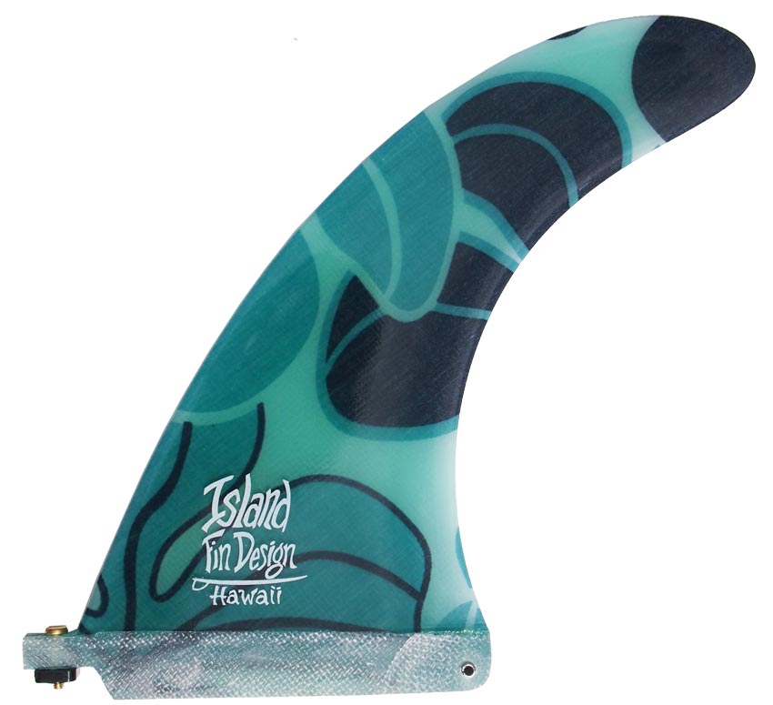 Island Fin Design - 8" Makai - Aloha Print - Green