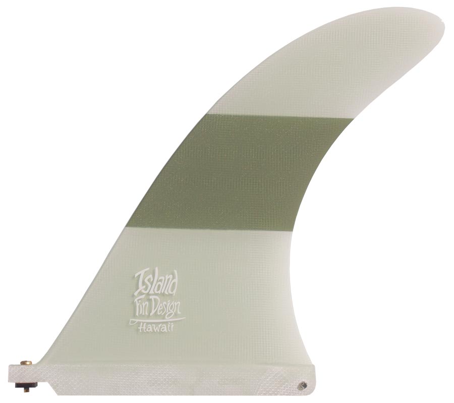 Island Fin Design - 9.5" H2 Freeway - Camo Green Stripe