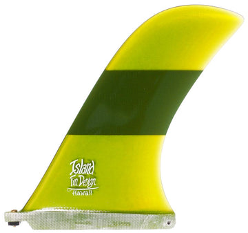 Island Fin Design - 9.5" Leeward - Lime Green Stripe