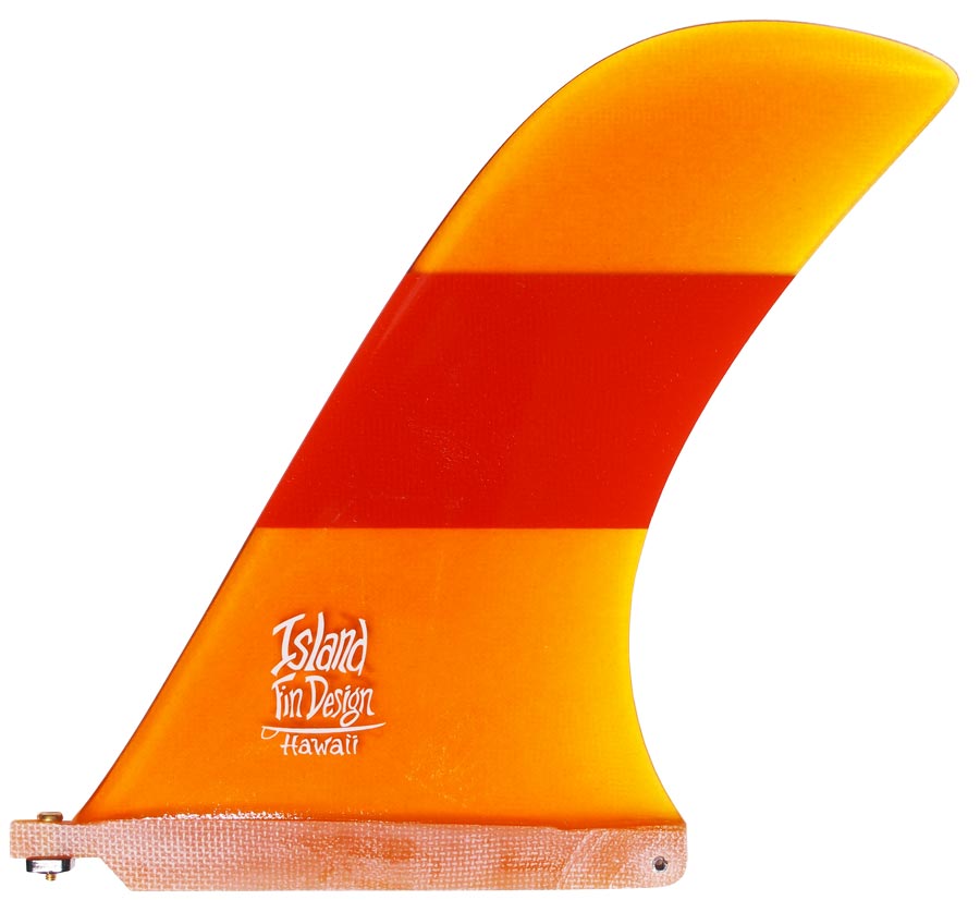 Island Fin Design - 9.5" Leeward - Orange/Orange Stripe