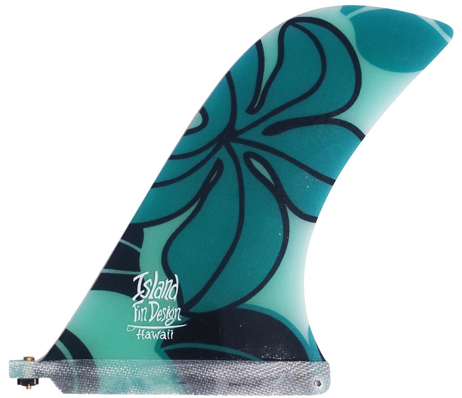 Island Fin Design - 9" Leeward - Aloha Print - Green