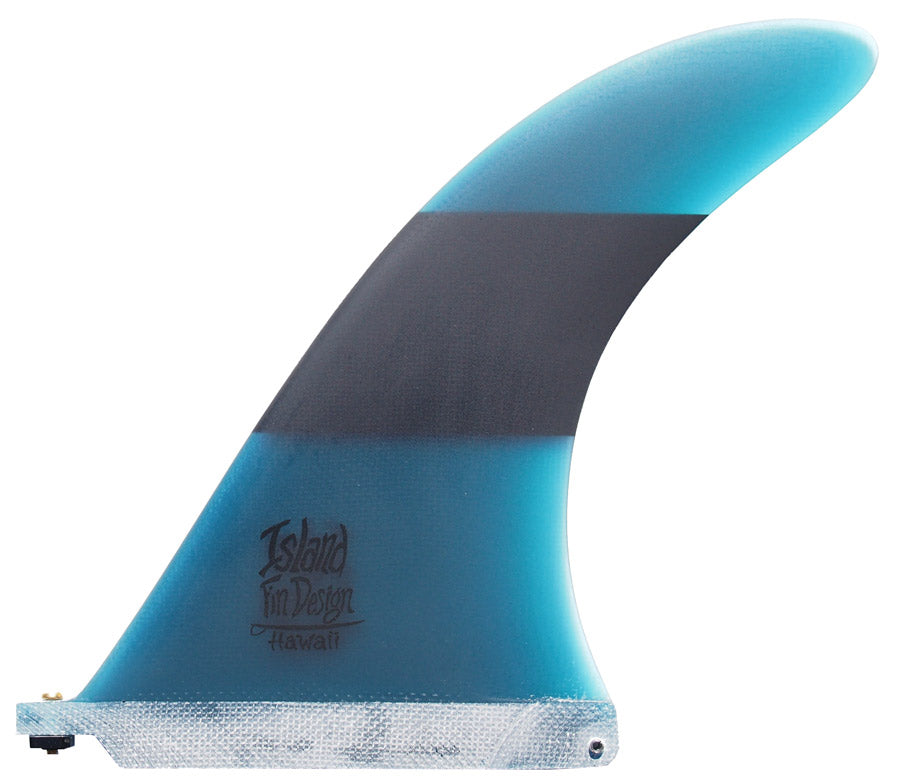 Island Fin Design - 9" The Islander - Matte Blue Stripe