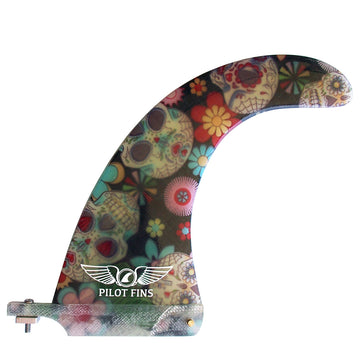Pilot Fins - 7" Flex Drive - Black Skulls