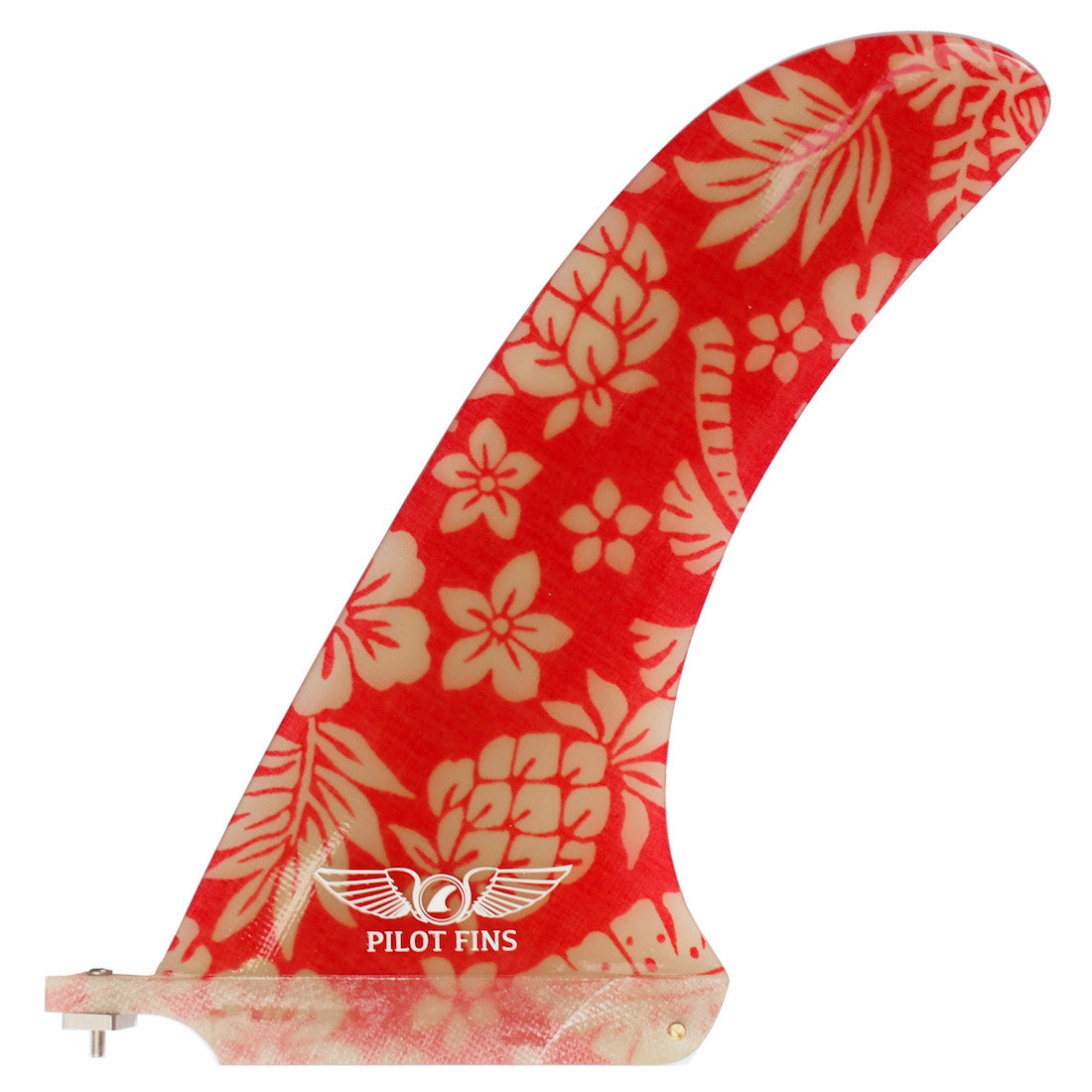 Pilot Fins - 9" Skinny Keel - Red Floral
