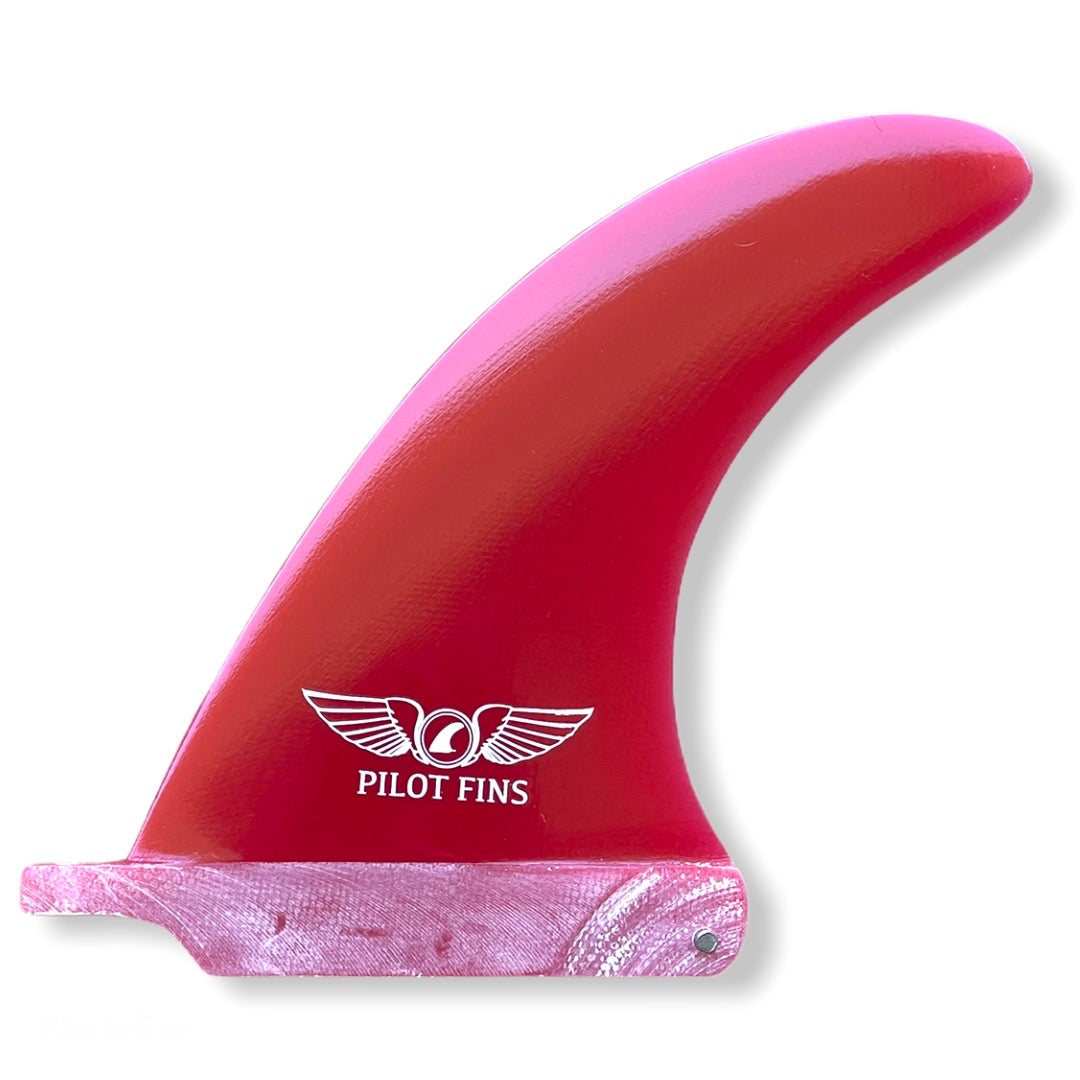 Pilot Fins  6.5" Classic Longboard Fin - Red